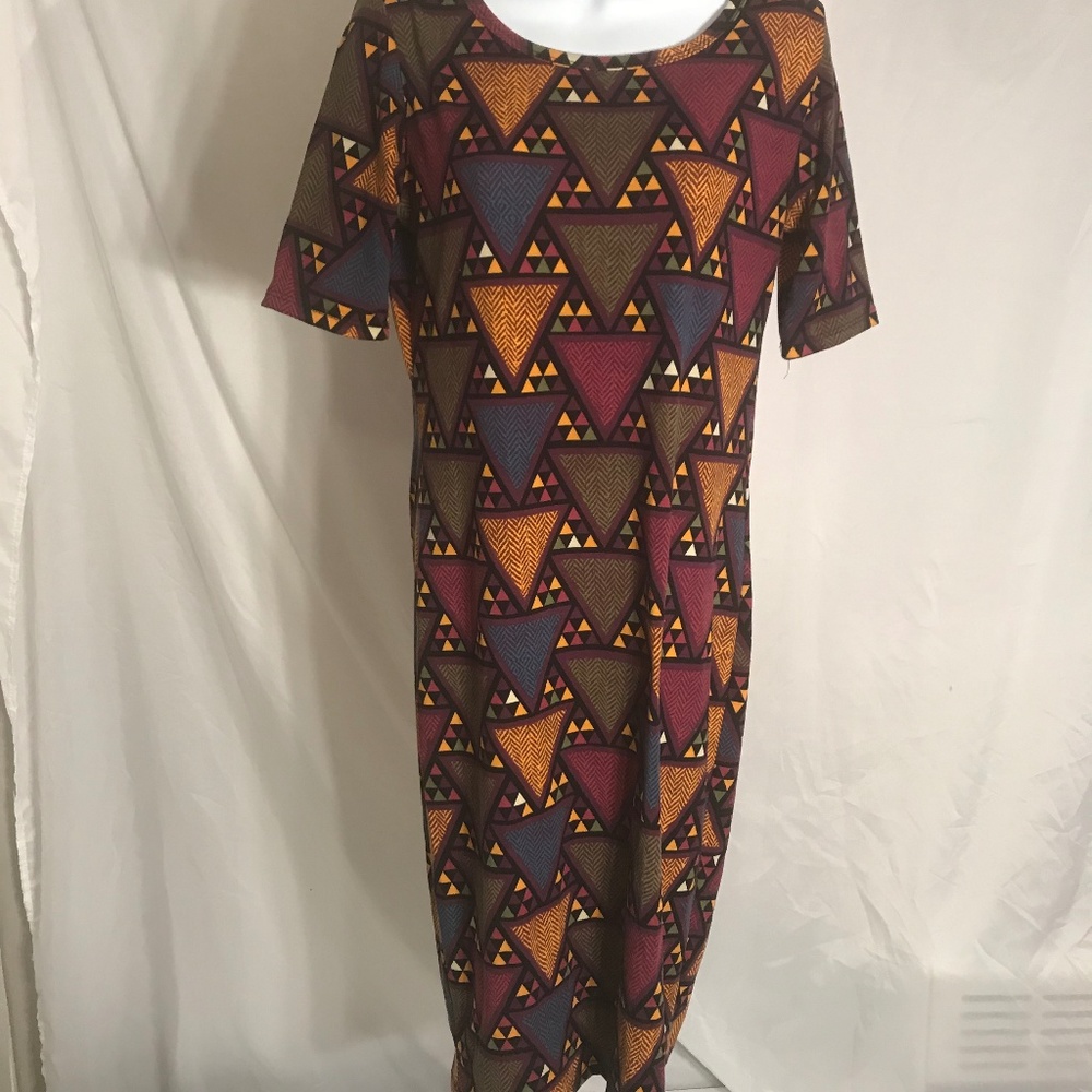 Lularoe triangle geometric print dress size S
